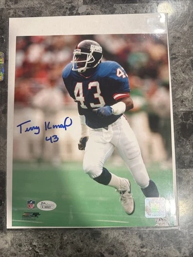 TERRY KINARD  NEW YORK GIANTS SIGNED 8x10