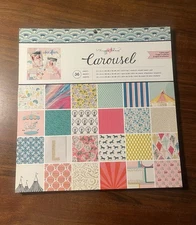 Crate Paper Maggie Holmes Carousel 12x12 Paper Pad NEW Sealed