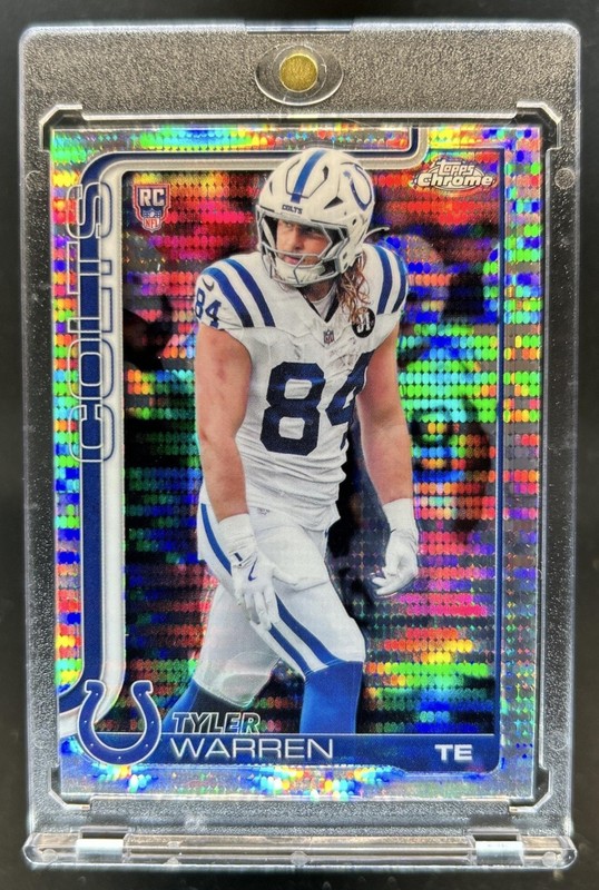 2025 Topps Chrome Tyler Warren RC Pulsar Refractor #346 Colts Rookie