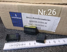 20 pcs SIEMENS MKH CAPACITORS 100V 1.5uF B32235-B1155-M Original Box NOS