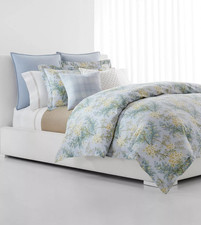 Ralph Lauren Sadie Blue floral Duvet Cover  Shams 3 piece Set -King -msrp 350
