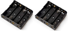 4-Slot AA Battery Holder with Snap Connector 2-Pack