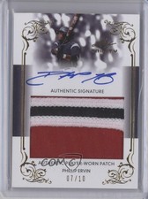 2013 Leaf Trinity Patch Gold 7/10 Phil Ervin #DTP-PE1 Patch Auto 0o9