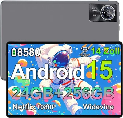 14 ZOLL /12 ZOLL/10 ZOLL TABLET 2025 HD 14 Zoll Tablet 24GBRAM 256GB Android15 Tablet 2SIM LTE 5G WiFi Google PC