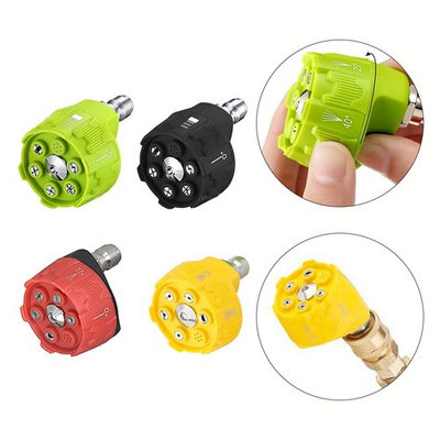 #ad High Pressure Washer Spray Nozzle 0 15 25 40 Degree Rotation Watering Rinse Soap $13.85