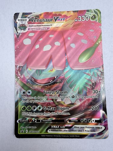 Venusaur VMAX SWSH102 JUMBO Black Star Promo Pokemon Card Oversized