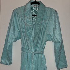 Vintage TJW Mervyns Robe, Sz M Aqua