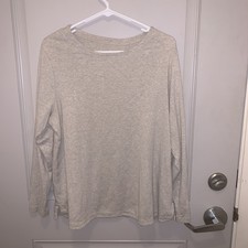 J.Jill Pima Crew Neck Long Sleeve Tee Size XL