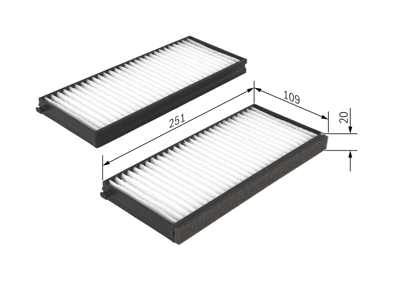 Fits BOSCH 1 987 432 260 PASS COMPARTMENT FILTER