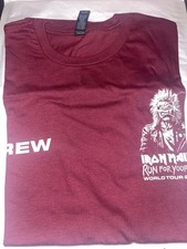 IRON MAIDEN - RUN FOR YOUR LIFE 2025 / 2026 - UNIQUE CREW PROMO T-SHIRT SIZE L