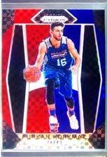 2017-18 Prizm Furkan Korkmaz Prizms Red White and Blue RC #4 76ers