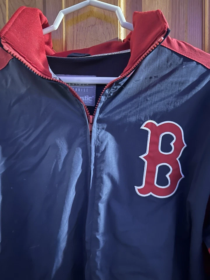 Boston Red socks Full Zip Jacket Red And Blue Majestic Athletic Size Large - Image 3 of 4