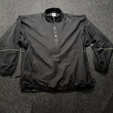 VTG 90s Nike black quarter zip windbreaker pullover jacket lightweight Men Sz XL