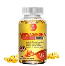 Organic Ashwagandha Capsules High Quality Dietary Supplement,120 Veg Softgels