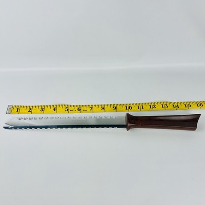 VINTAGE FEEMSTER Fillet Boning Knife Stainless Steel USA  Marbled Brown Bakelite
