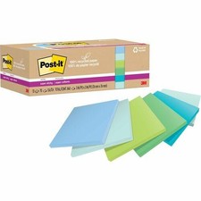 Post it 100 Recycled Paper Super Sticky Notes 3 in x 3 in O 654R12SST
