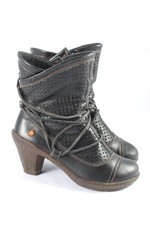 ART Bottines à fermeture éclair Dames Bottines T EU 38 noir style décontracté