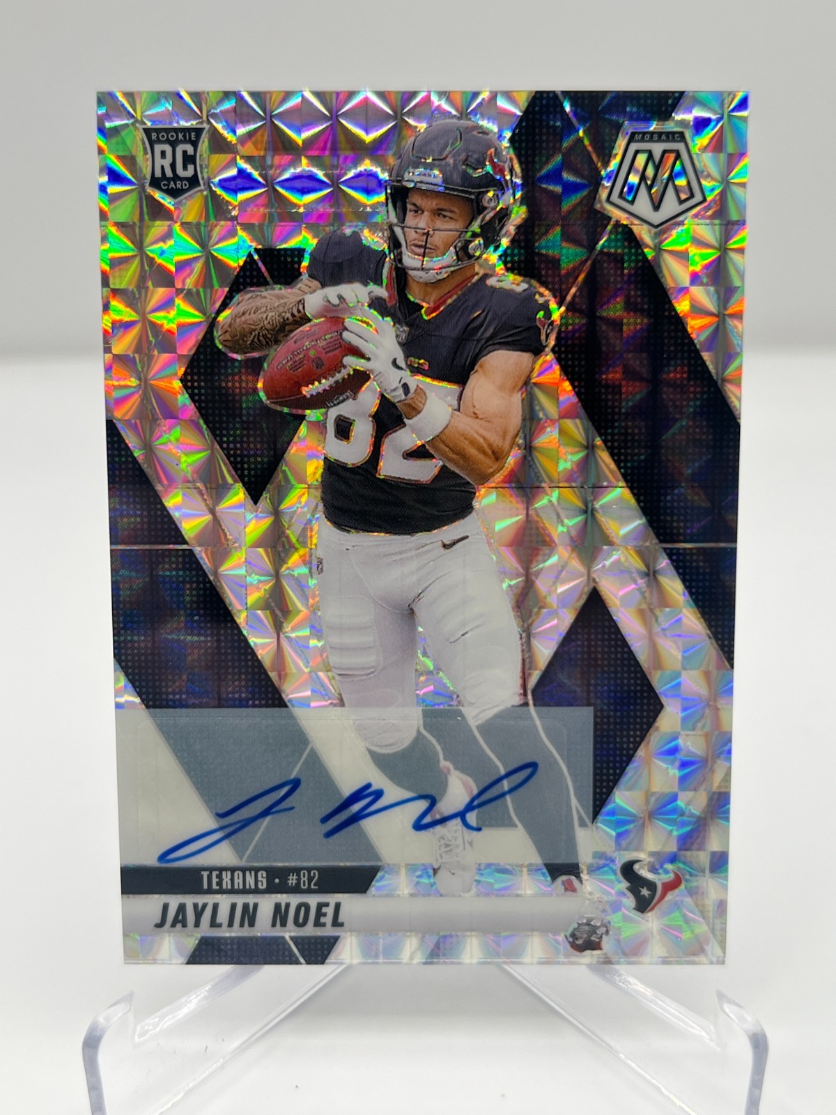 2025 PANINI MOSAIC FOOTBALL JAYLIN NOEL RC AUTOGRAPH NO. 373 TEXANS