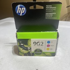 Genuine HP 902 ink Cartridges CYAN/MAGENTA/YELLOW 3 PACK T0A38AN EXPIRED 8/18