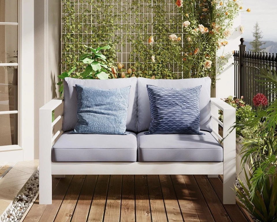 MeXo 2-Sitzer Gartensofa Aluminum Gartenmöbel Sitzgruppe Gartenset Garten Balkon - Bild 3 von 3