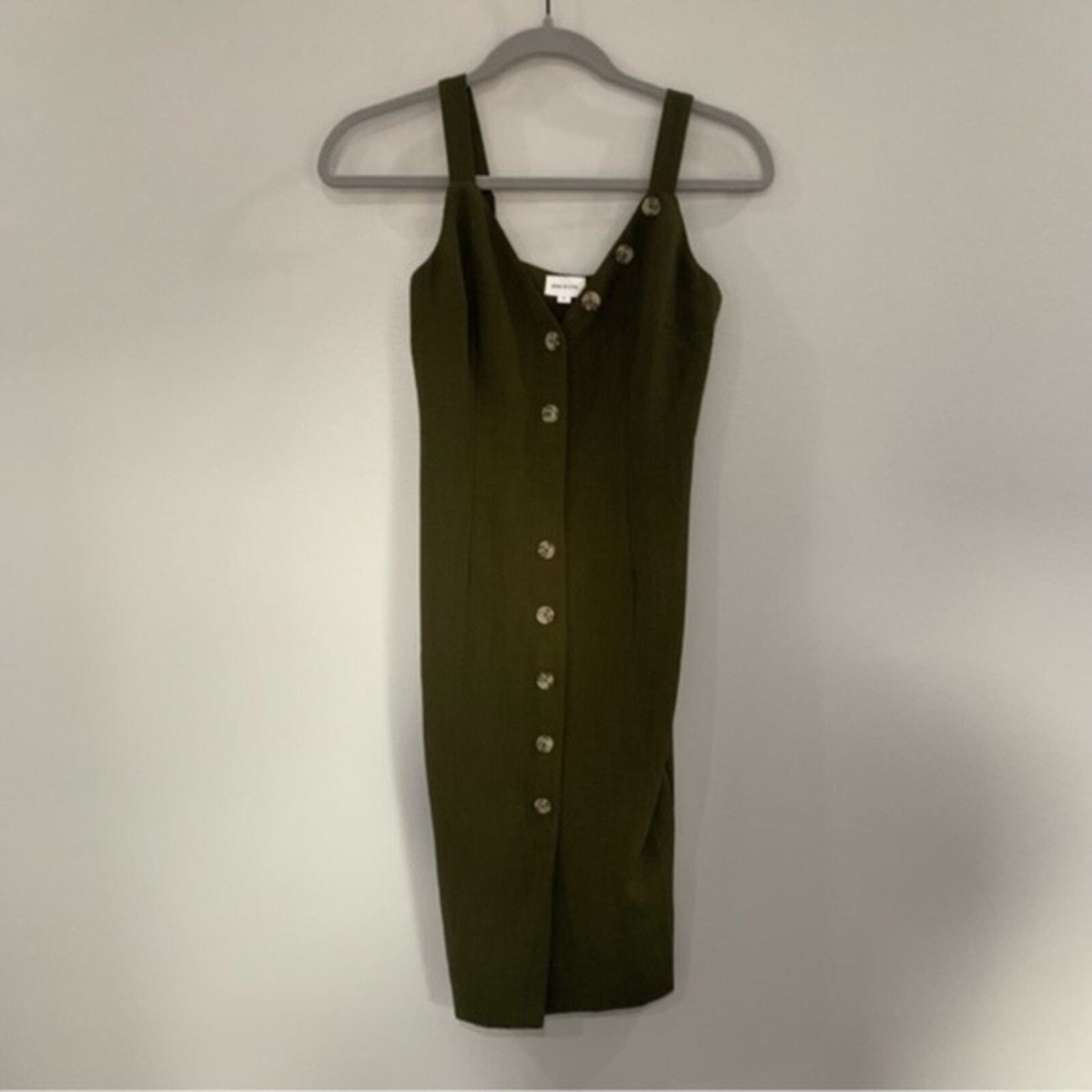 song of style isla midi dress Song Of Style Dress Isla Midi Button Down in Olive Green
