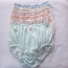 6pc Plus Underwear Nylon Woman Granny Panties Briefs Comfort High Waist 40"-45"
