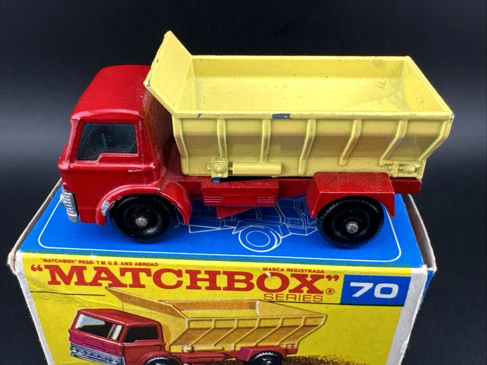 1968 Vintage Matchbox #70 RED GRIT SPREADER Original Box FREE SHIPPING Lesney - Image 2 of 4