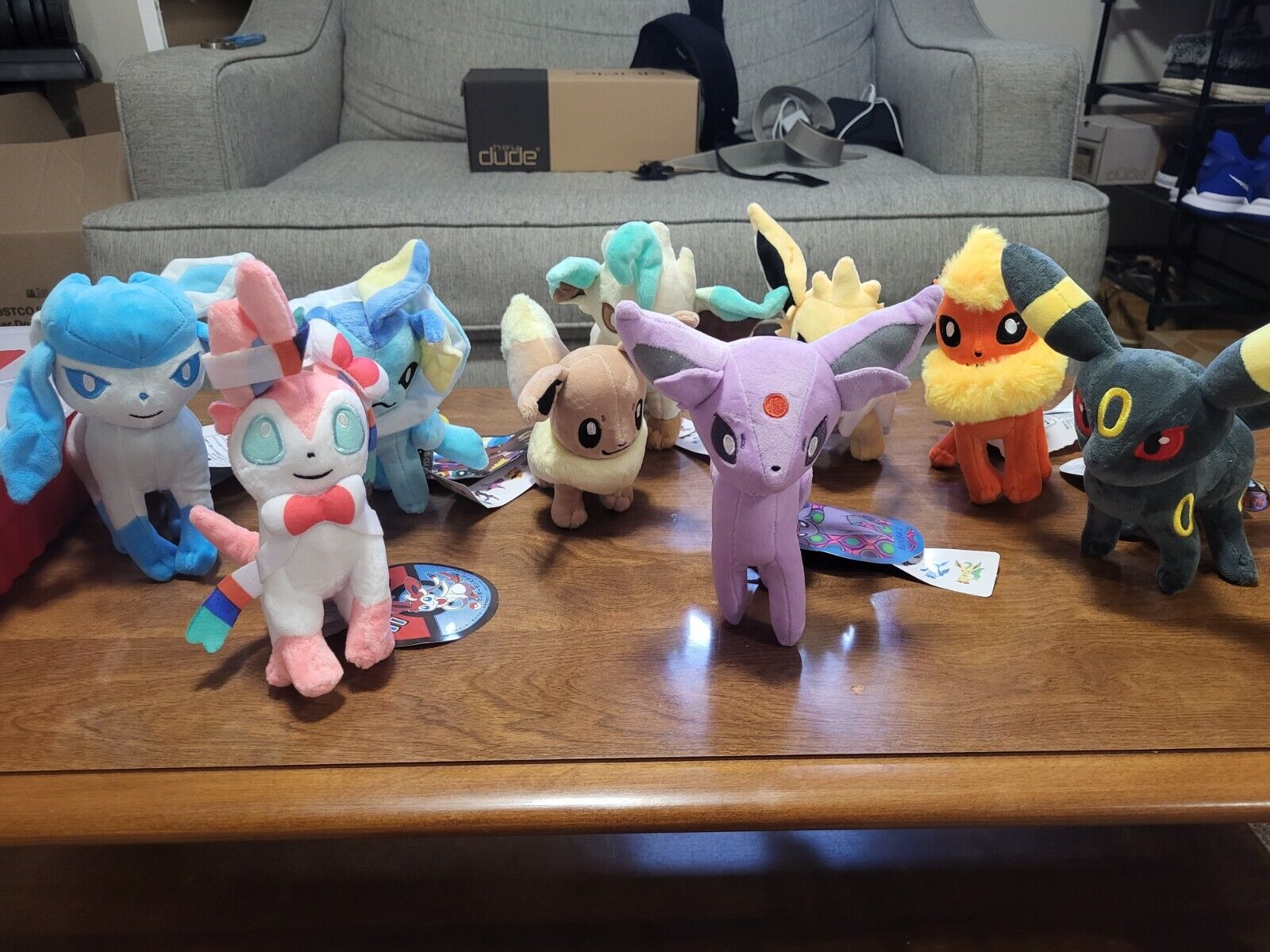 Eeveelutions Plush Doll Set of 9 Pokemon ALL STAR COLLECTION eevee Tagged  NEW JP