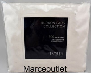Hudson Park 500 Thread Count Pima Cotton QUEEN Fitted Sheet Ivory