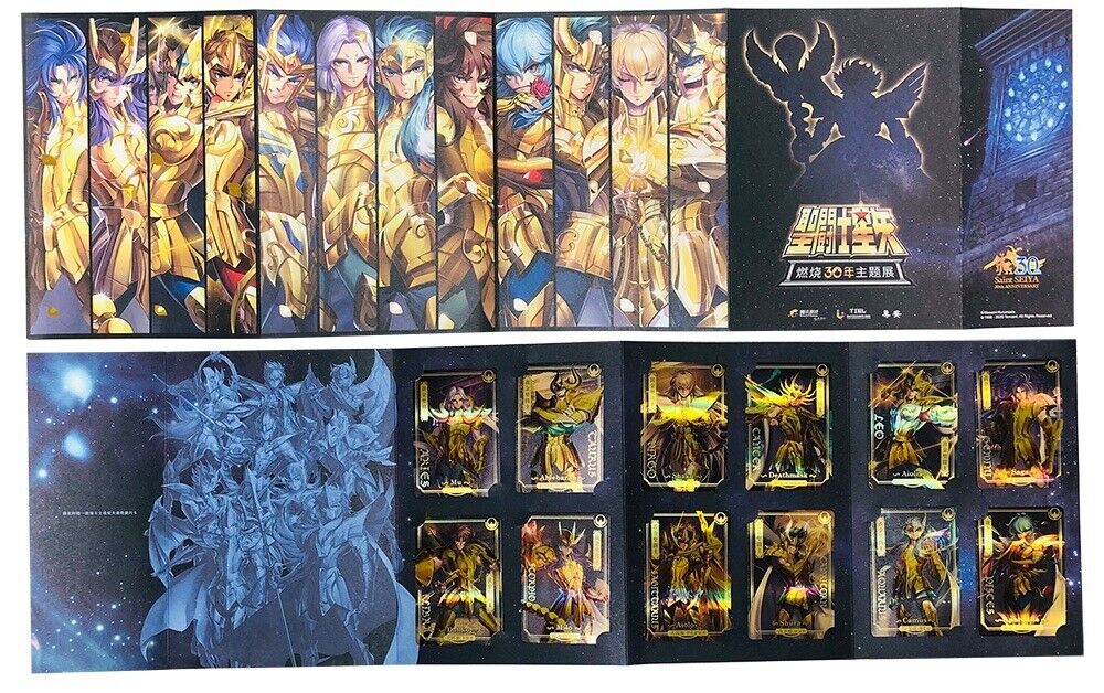 Saint Seiya Gold Saints Collection Card Flash Card 30th Anniversary  Cardbook Theme Exhibition Commemorative