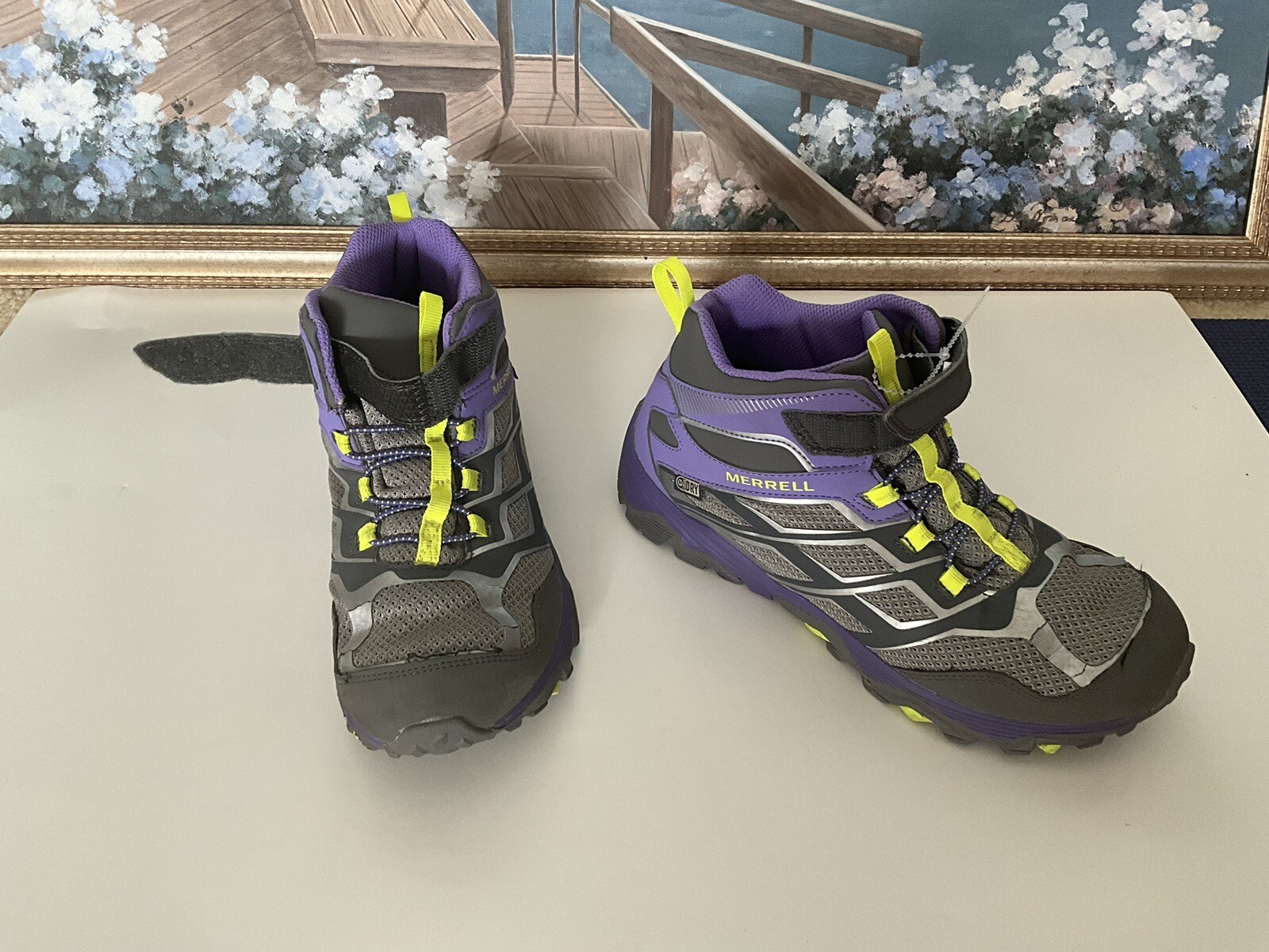 Merrell Ladies Hiking Shoes Sneakers Gray Purple Select Grip