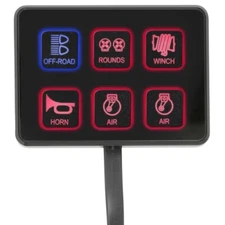 Pro Comp 76201 Control Panel Universal Mount 6 Switches Lighted Black Each NEW