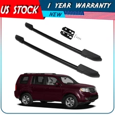 For 2009-2014 Honda Pilot RUBBER Roof Rack Side Rails  Bar Set Luggage Cargo