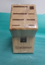 WUSTHOF  new  9-slot knife block   rubberwood    #7250-1