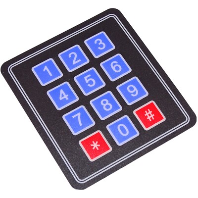 3x4 Matrix Array 12 Tasten Tastatur Folientastatur für Arduino Raspberry Pi 