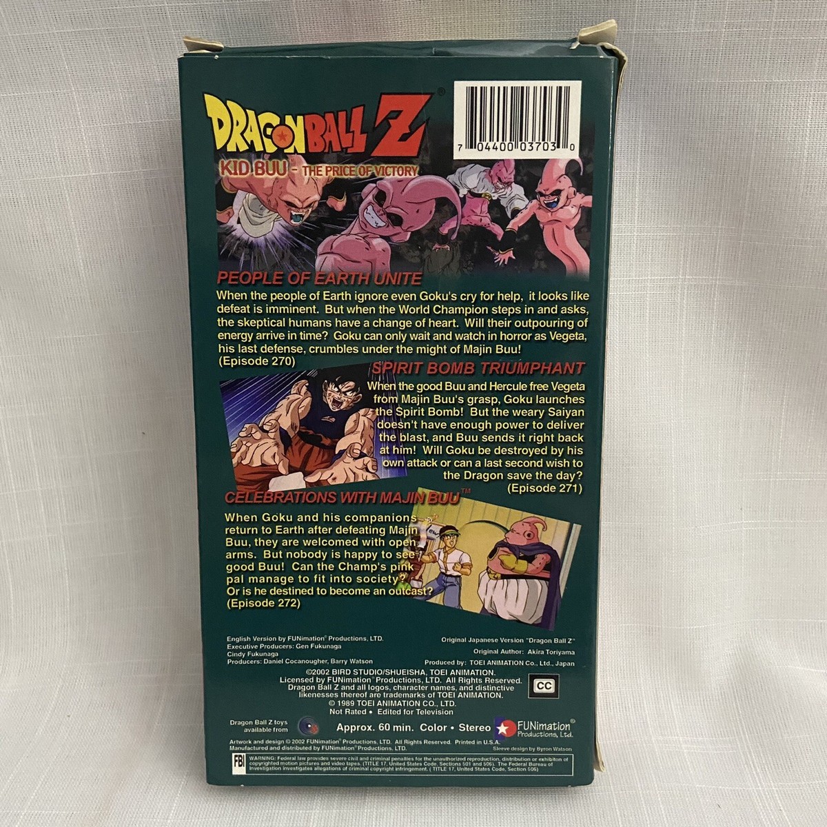 Dragon Ball Z - Kid Buu: The Price of Victory (VHS, 2003, Edited