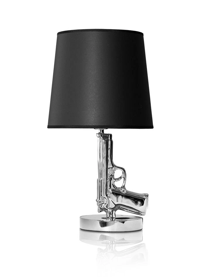 Lampada da Tavolo Comodino Scrivania Lusso Design, Qualità Cromo O Oro - Immagine 2 di 4