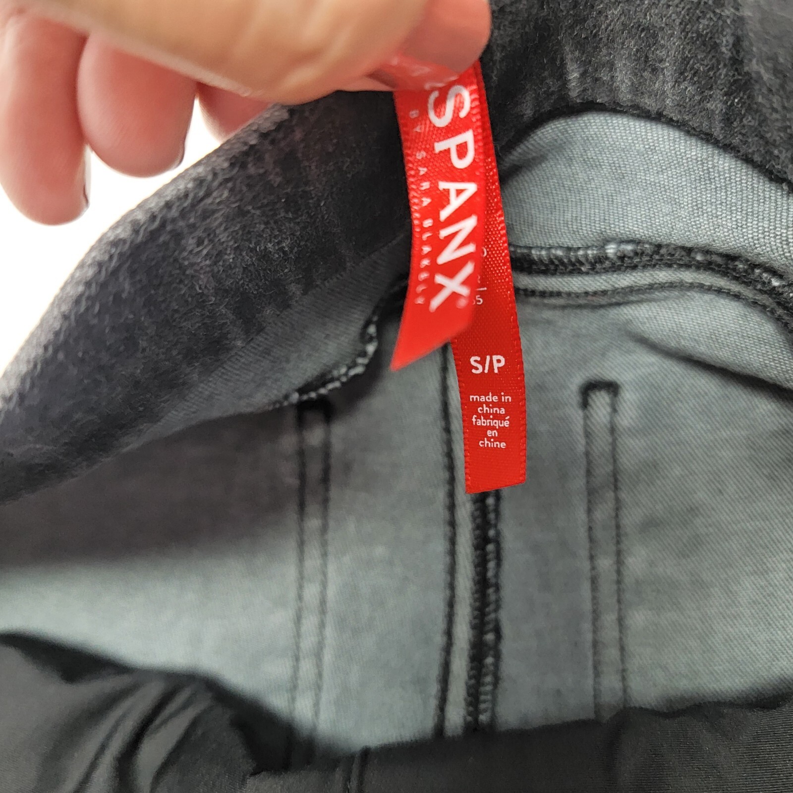 Spanx Small S Solid Black Distressed / Destroyed … - image 5