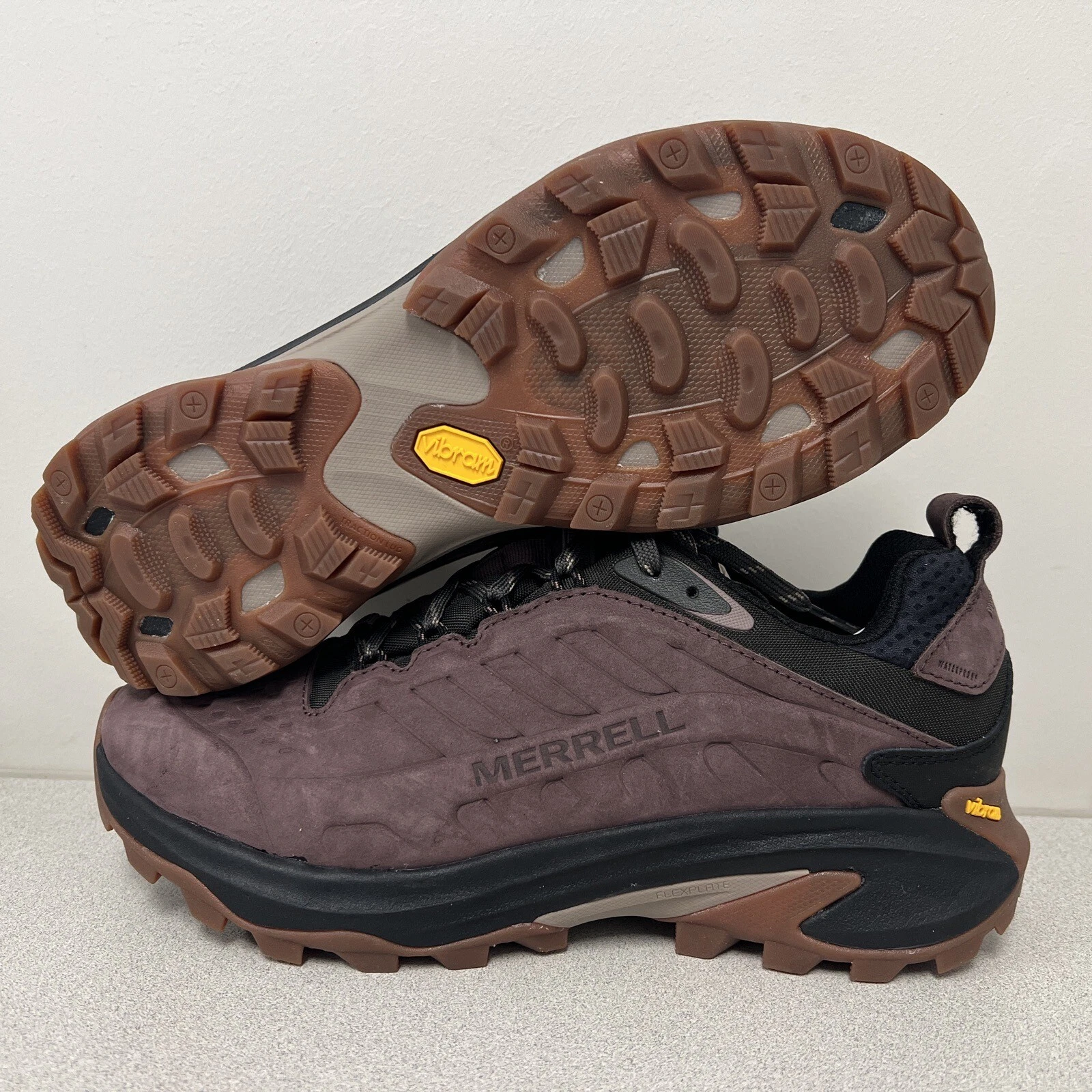 Merrell "MOAB SPEED 2 LEATHER WATERPROOF" Men's size 9 Hiking Boots Camping