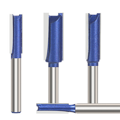 1/4inch Shank Double Flute Straight Router Bit Milling Cutter Woodwooking Tool