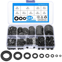 684 Stk Unterlegscheiben Set M2 M2.5 M3 M4 M5 M6 M8 M10 M12 Flache Unterlegschei