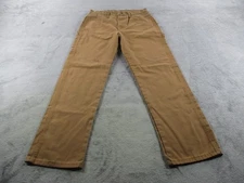 Red Kap Work Pants Mens 34x34 Brown Carpenter Utility Canvas Stained Workwear