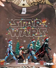 STAR WARS CHRISTMAS T Shirt Black Adult Unisex 2XL
