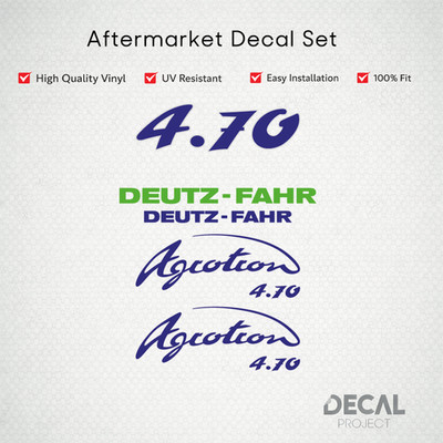 Deutz-Fahr Agrotron 4.70 Decal Kit - Premium Multi-Color Restoration Vinyl Set