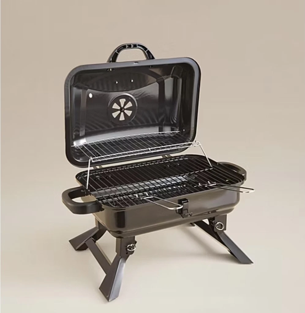 UniFlame Portable Charcoal Grill Foldable BBQ Outdoor Steel Black 43x32cm
Opens in a new window or t