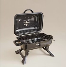 UniFlame Portable Charcoal Grill Foldable BBQ Outdoor Steel Black 43x32cm