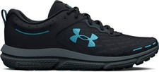 Under Armour Men's UA Charged Assert 10 Running Shoes Black/Black/Blue Surf - 30