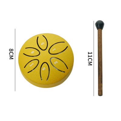I Steel Tongue Drum 3 Inch 6 Tone Mini Handpan Instrument