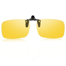 Tnnaiko Night Driving Glasses Clip-on Flip 2.36 1.85 inches, Inches
