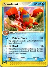 Crawdaunt 13/97 Rare Dragon Pokemon Near Mint